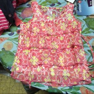 Girls Justice Shimmer Ruffle Tank